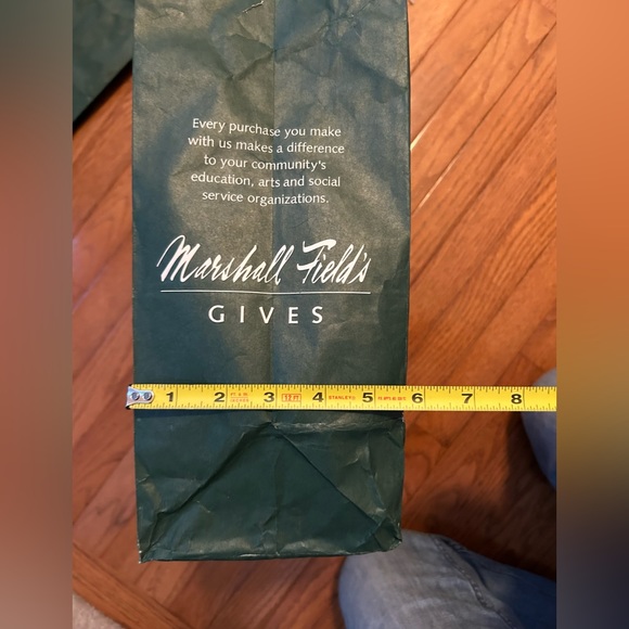 Marshall Fields 2 Iconic Shopping Bags 18” x 16” x 6” Very Collectible Very nice - Picture 2 of 9